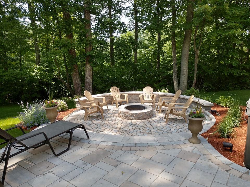 2018 Windham Nh Multi Level Deck, Deck Designs With Hot Tub And Fire Pit